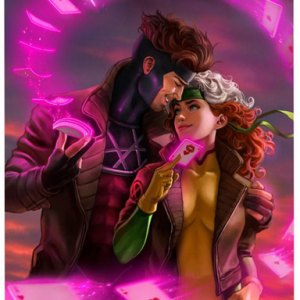 Rogue & Gambit Art Print (Iván Talavera)