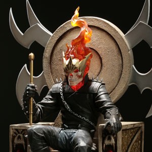 Ghost Rider On Throne (Sideshow) (studio)