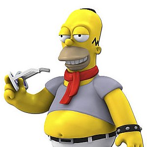 Homer Simpson As Lenny Kravitz