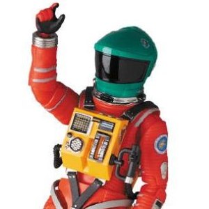 Space Suit Green Helmet & Orange Suit