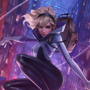 Spider-Gwen Unmasked Art Print (Jeehyung Lee)