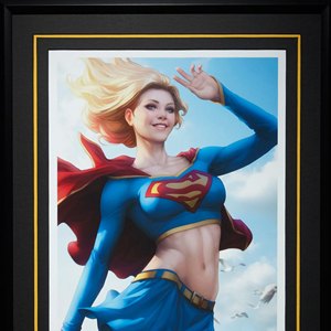 Supergirl Art Print Framed (Stanley Lau)