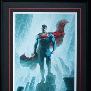 Superman Justice League Trinity Art Print Framed (Kris Anka and Fabian Schlaga)