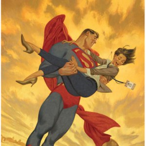 Superman & Lois Lane Art Print (Julian Totino Tedesco)