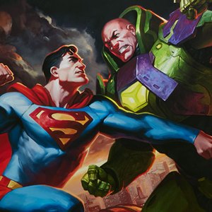 Superman Vs. Lex Luthor Art Print (Alex Pascenko)