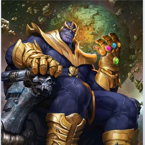 Thanos On Throne Variant  Art Print (Ian MacDonald And Doo-Chun)