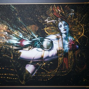 Queen’s Embrace Art Print Framed (Olivia De Berardinis)
