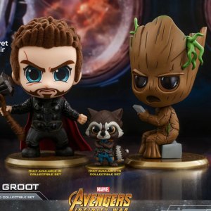 Thor, Rocket And Groot Cosbaby SET