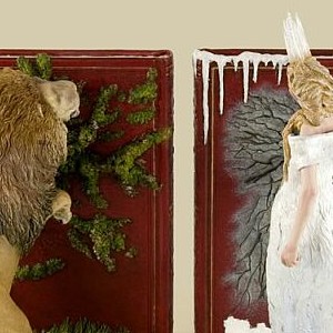 Lion And Witch Bookends (studio)