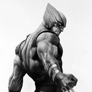 Wolverine Black & White Art Print (Adi Granov)