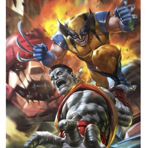 Wolverine & Colossus Fastball Special! Art Print (Derrick Chew)