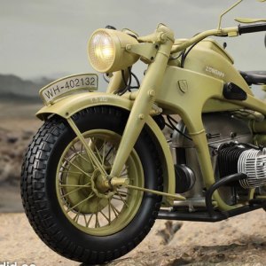 Zündapp KS750 Motorcycle With Sidecar Sand