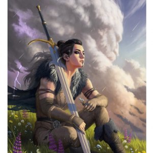 Yasha Nydoorin Champion Of Stormlord Art Print (Robson Michel)