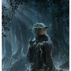 Yoda Luminous Beings Art Print (Jerry Vanderstelt)