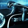 TRON - Legacy: Sam Flynn with Light Cycle