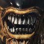 Alien Dog Head Closed Mouth Trophy 3D Wall Art