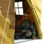 German Tri Color Camo Tent (studio)