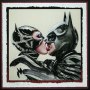 Batman Returns: Batman And Catwoman Tongue Lashing Art Print Framed (Olivia De Berardinis)