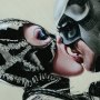 Batman And Catwoman Tongue Lashing Art Print (Olivia De Berardinis)