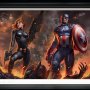 Captain America And Black Widow Art Print (Alex Pascenko And Ian MacDonald)