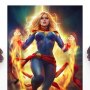 Captain Marvel Art Print (Derrick Chew)