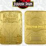 Jurassic Park: Card Metal Entrance Gates (Gold Plated)