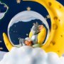 Cheese Moon Snow Globe