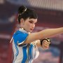 Chun-Li Blue Cloud Patterned White Cheongsam (Female Fighter Karate)