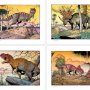 Dinosaur Series: Cretaceous Era Art Print 4-SET (William Stout)