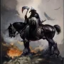 Death Dealer I Rainbow Lava Holofoil Art Print (Frank Frazetta)