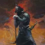 Death Dealer III Revised Rainbow Lava Holofoil Art Print (Frank Frazetta)