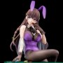Elfine Phillet Wearing Flower's Purple Bunny Costume With Nip Slip Gimmick System