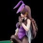 Demon Sword Master Of Excalibur Academy: Elfine Phillet Wearing Flower's Purple Bunny Costume With Nip Slip Gimmick System