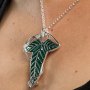 Elven Leaf Brooch & Chain (Sterling Silver)