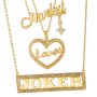 Suicide Squad: Harley Loves Joker Necklace Set (Gold-Plated)