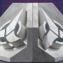 Klingon Emblem Stonework Faux Marble Bookend