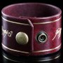 One Ring Inscription Leather Cuff