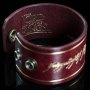 One Ring Inscription Leather Cuff