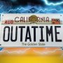 ´Outatime´ DeLorean License Plate Metal Sign