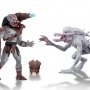 Aliens And Predators: Predator Berserker And Alien Neomorph Retro 2-SET