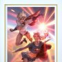 Supergirl And Power Girl Art Print (Alex Garner)