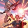 Supergirl And Power Girl Art Print (Alex Garner)