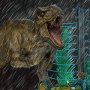 T-Rex Attack Battle Diorama (SET B)