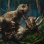 T-Rex Vs. Triceratops Art Print (RJ Palmer)