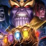 Thanos & Infinity Gauntlet Art Print (Fabian Schlaga)