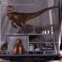 Velociraptors In Kitchen Diorama