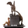 Velociraptors In Kitchen Diorama